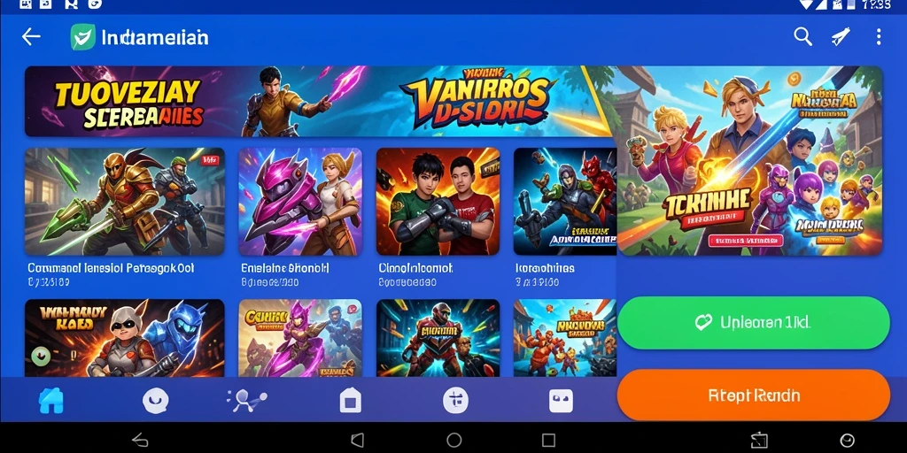 Tampilan awal game yang menarik dan penuh warna.